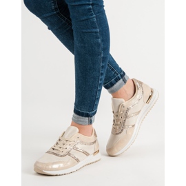 Zapatos deportivos con purpurina amarillo 6