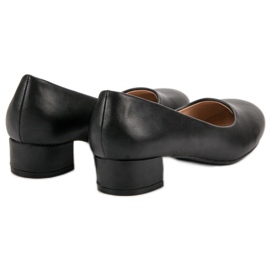 Renda Bombas de tacón plano negro 5