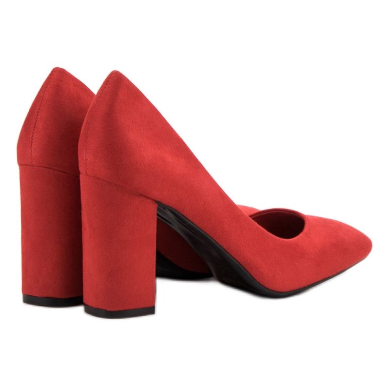 Small Swan Zapatos de tacón de gamuza clásicos rojo 1 Small Swan Zapatos de tacón de gamuza clásicos rojo 1