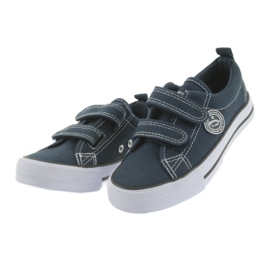 Deportivas American Club azul marino con dos velcros blanco 5