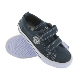Deportivas American Club azul marino con dos velcros blanco 4
