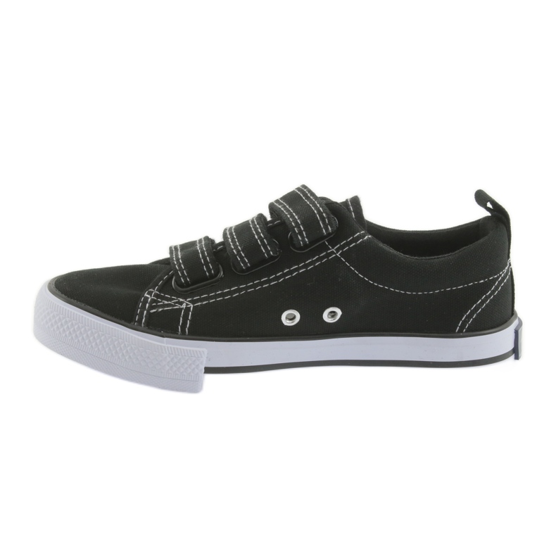 Zapatillas con velcro American Club negras blanco negro 2