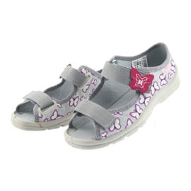 Befado sandalias infantiles mariposas 969X135 púrpura gris rosa 3