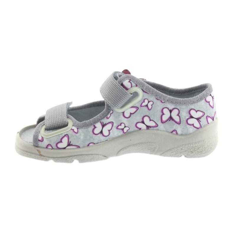 Befado sandalias infantiles mariposas 969X135 violeta gris rosado 2