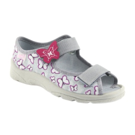 Befado sandalias infantiles mariposas 969X135 púrpura gris rosa 1