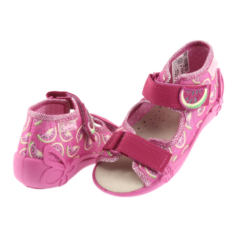 Sandalias befado calzado infantil 342P004 sandías rosado gris verde 4