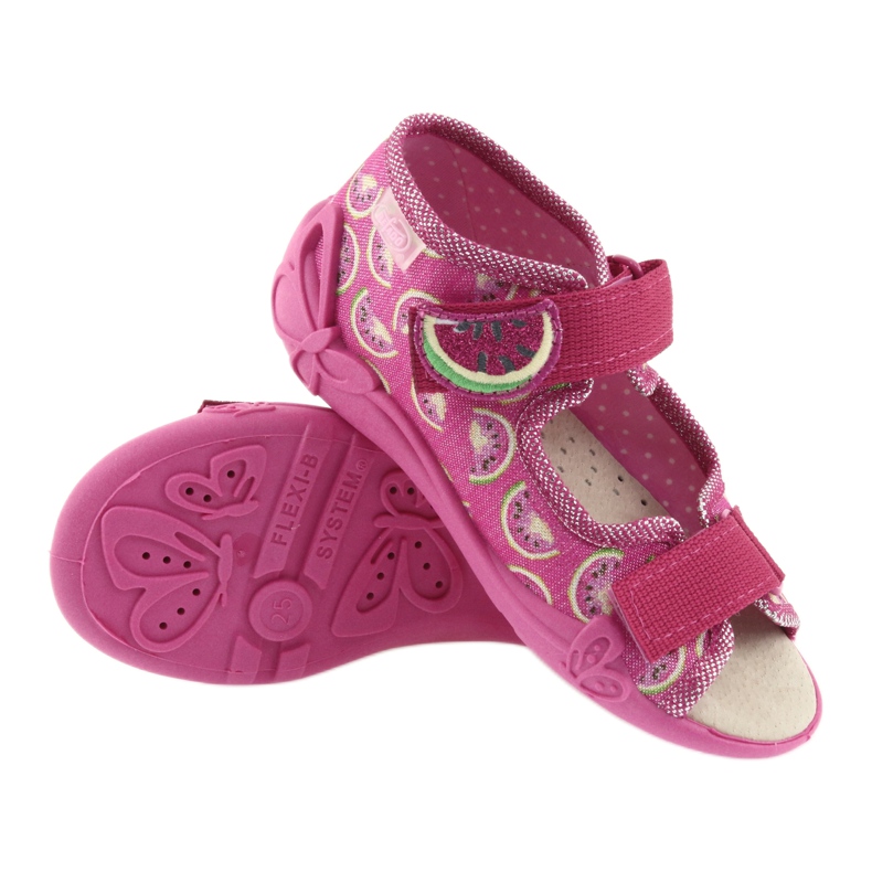Sandalias befado calzado infantil 342P004 sandías rosado gris verde 3