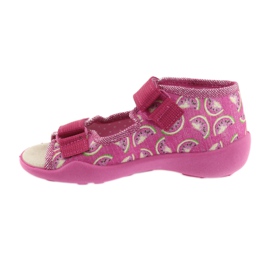 Sandalias befado calzado infantil 342P004 sandías rosa gris verde 2