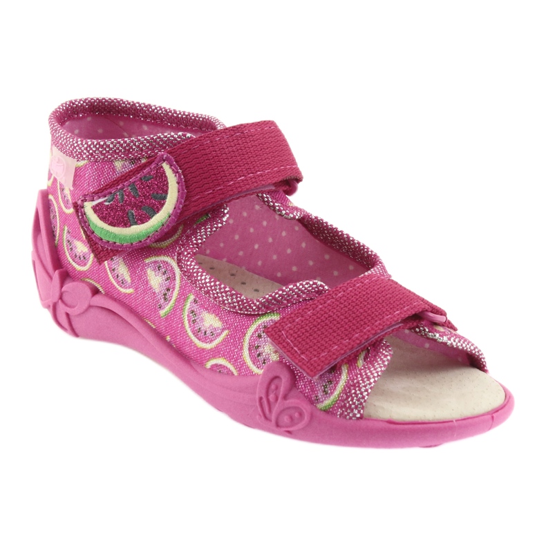 Sandalias befado calzado infantil 342P004 sandías rosado gris verde 1
