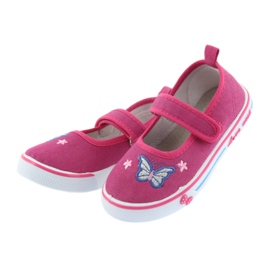 Atletico Deportivas tipo bailarinas del Atlético rosa, inserto de piel azul 4