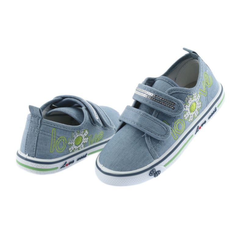 Blue jeans love Atletico sneakers, inserto de piel azul 4