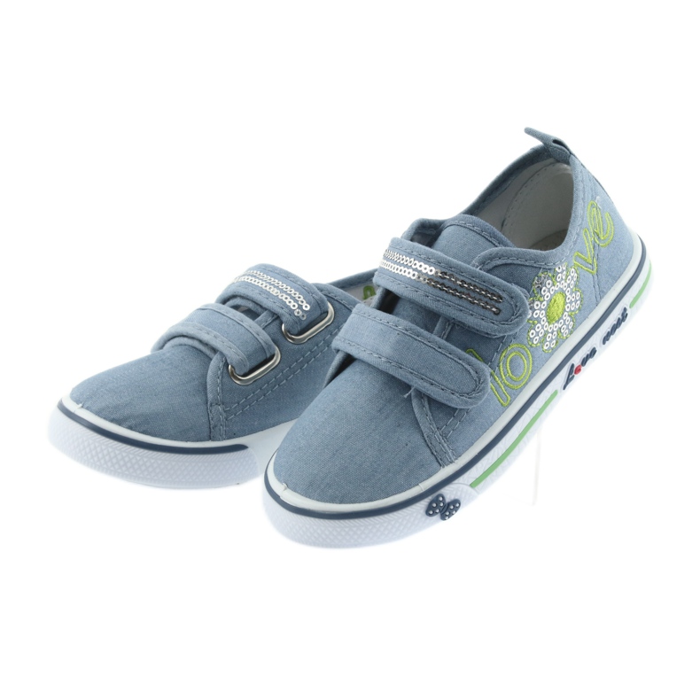 Blue jeans love Atletico sneakers, inserto de piel azul 3