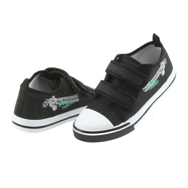Zapatillas negras Motocross Atletico 1809 Velcro negro 4