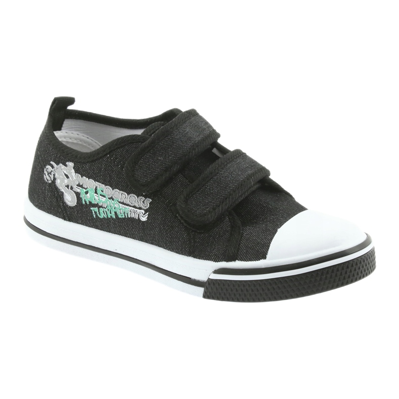 Zapatillas negras Motocross Atletico 1809 Velcro negro 1