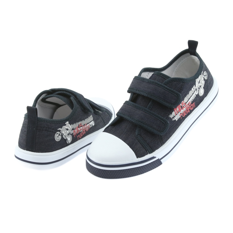 Zapatillas velcro Motocross Atletico 1809 azul marino 4