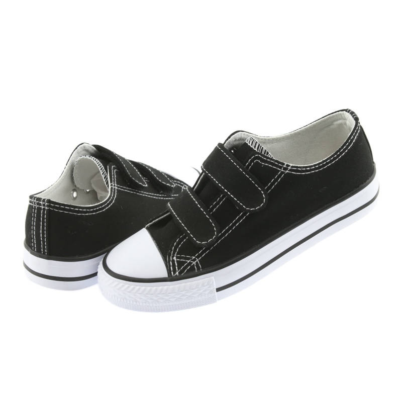 Atletico Zapatillas deportivas Atlético negras con velcro blanco negro 4