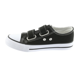 Atletico Zapatillas deportivas Atlético negras con velcro blanco negro 2