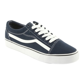 Zapatillas AlaVans atadas azul marino DK blanco 1