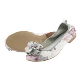 Ballerinas femeninas de Gianmarko con flores 92/82 White blanco 3