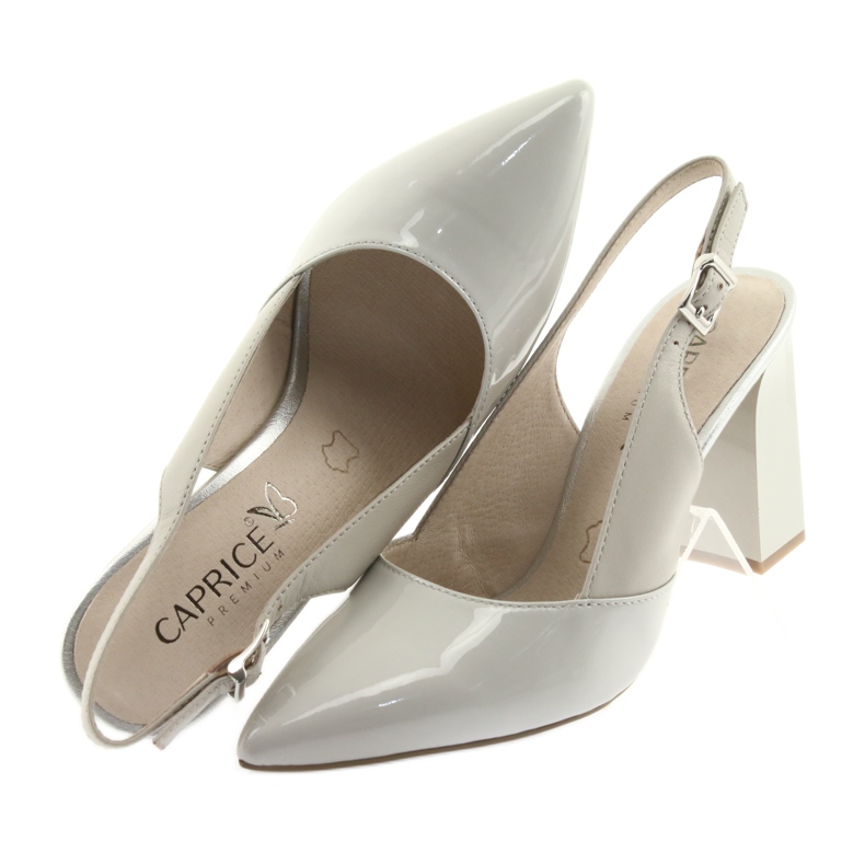 Sandalias grises de mujer en el poste Caprice 29604 6