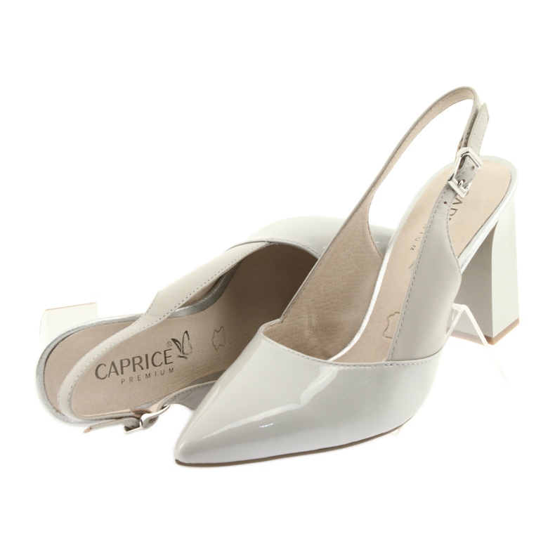 Sandalias grises de mujer en el poste Caprice 29604 5