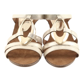 Sandalias de mujer Caprice con adorno 28308 golden oval dorado 5