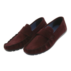 Nikopol Mocasines de cuero para hombres1688 rojo 3