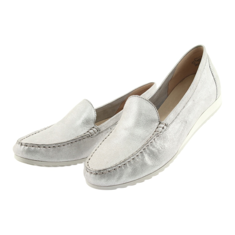 Mocasines plateados Caprice 24211 gris 3