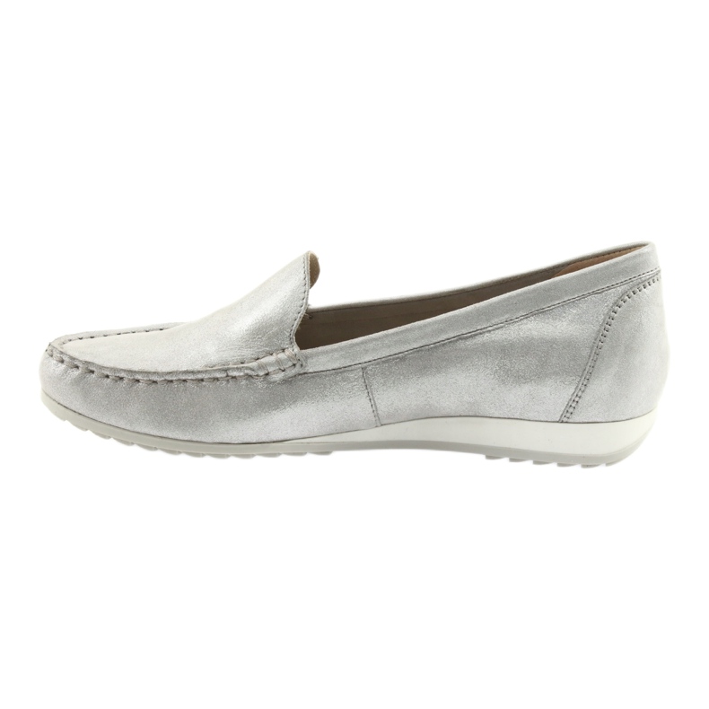 Mocasines plateados Caprice 24211 gris 2