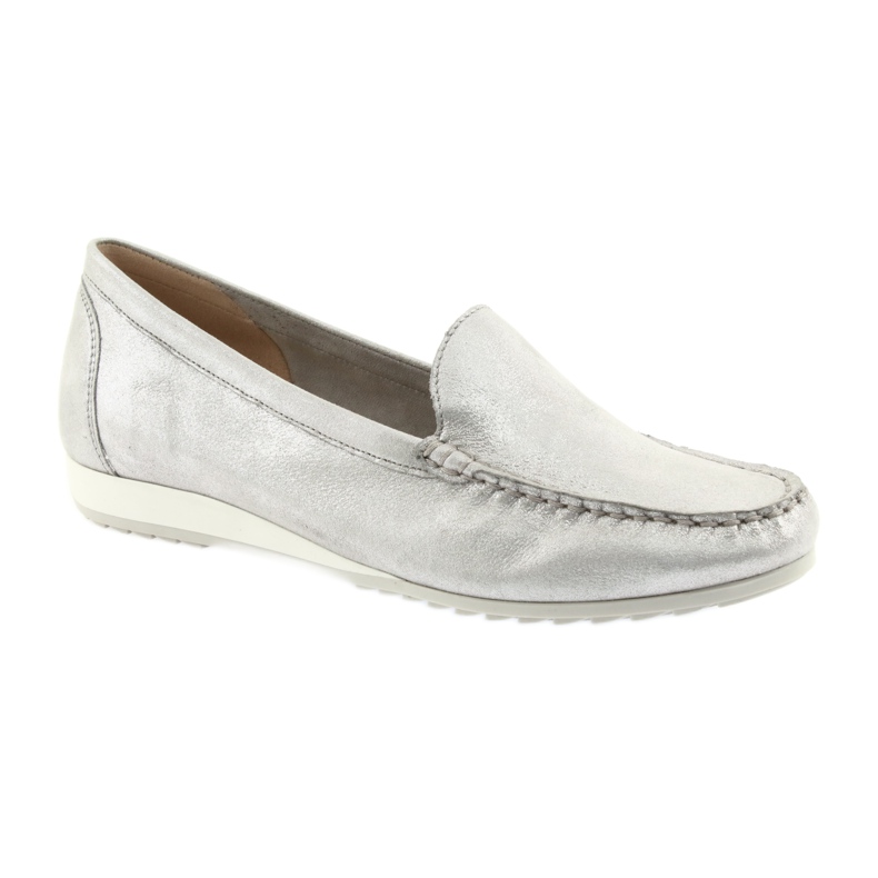 Mocasines plateados Caprice 24211 gris 1