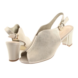 Sandalias en el poste Sergio Leone 800 beige dorado 4