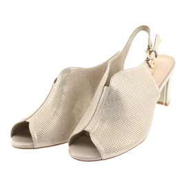 Sandalias en el poste Sergio Leone 800 beige dorado 3