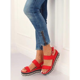 Sandalias de suela alta rojo 9073 Rojo 1