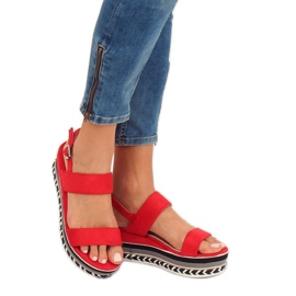 Sandalias de suela alta rojo 9073 Rojo 3