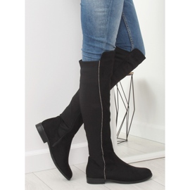 Botas altas elásticas negras hasta el muslo 168-188 Negro II-GAT 2