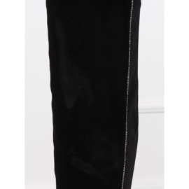 Botas altas elásticas negras hasta el muslo 168-188 Negro II-GAT 6
