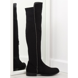 Botas altas elásticas negras hasta el muslo 168-188 Negro II-GAT 4
