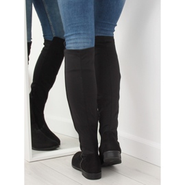 Botas altas elásticas negras hasta el muslo 168-188 Negro II-GAT 3
