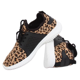 Zapatillas Leopard 7758-Y con estampado de leopardo marrón 1