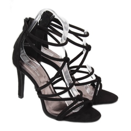 Sandalias negras de tacón alto GH355 Nero negro 3