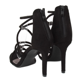 Sandalias negras de tacón alto GH355 Nero negro 2