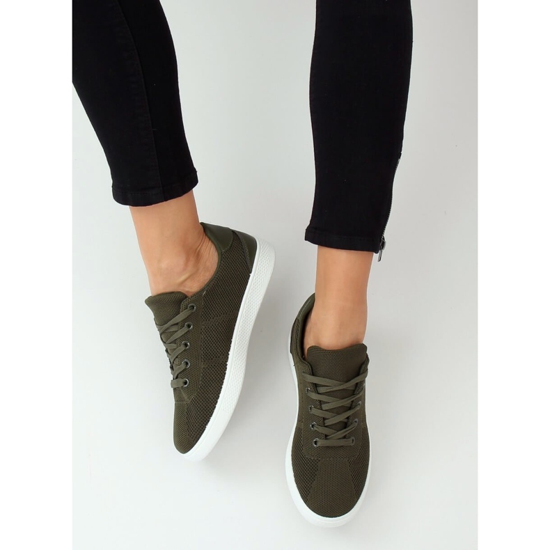 Zapatillas de mujer verde 7062-Y DK.GREEN 2