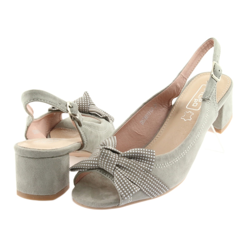 Sandalias lazo Filippo 788 gris / lunares 4