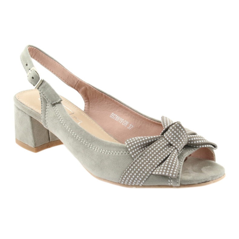 Sandalias lazo Filippo 788 gris / lunares 1