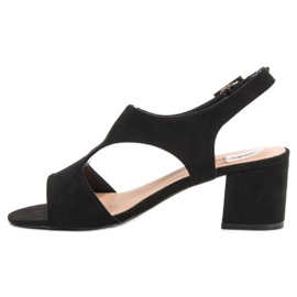 Queen Vivi Sandalias de ante negro 4