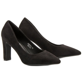 Seastar Zapatos de tacón de gamuza clásicos negro 4