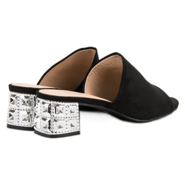 Lucky Shoes Sandalias de tacón de ante negro 1