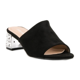 Lucky Shoes Sandalias de tacón de ante negro 5