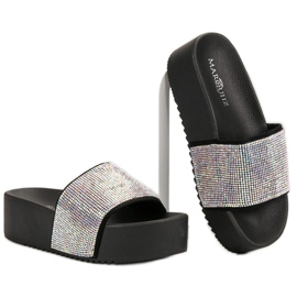 Marquiz Zapatillas de moda en la plataforma negro gris 4