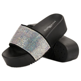 Marquiz Zapatillas de moda en la plataforma negro gris 5